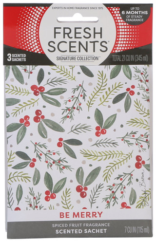 Thumbnail 2: FRESH SCENTS 3 Pk Be Merry Scented Sachets 