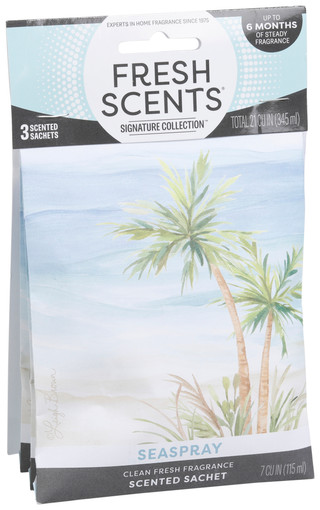 Thumbnail 1: FRESH SCENTS 3 Pk Seaspray Scented Sachets 