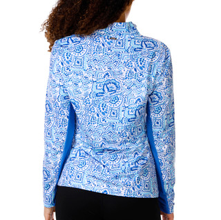 Thumbnail 3: CABANA LIFE Quarter Zip Long Sleeve Sport Top 