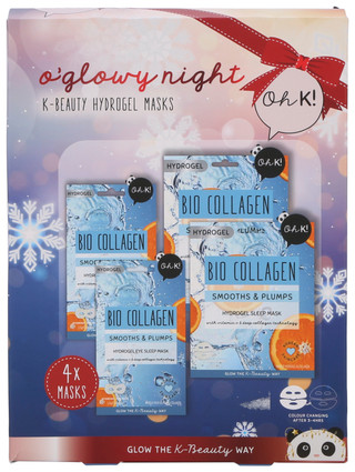 Thumbnail 2: OH K! 4 Pk Christmas O' Glory Night  K-Beauty Hydrogel Masks 