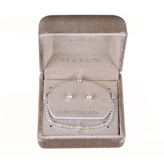 Thumbnail 2: Juilliet Silver Plated Bracelet and Earring Set 