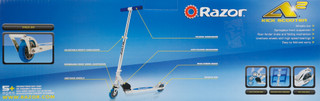 Thumbnail 2: Razor A2 Kick Scooter w/ Wheelie Bar  