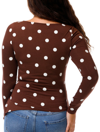 Thumbnail 3: Madden Girl Juniors Long Sleeve Side Ruched Top 