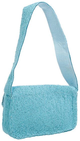 Thumbnail 2: SOL AND MER Beaded Flamingo Beach Scene Shoulder Bag 
