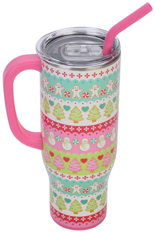 Thumbnail 1: Swig 30 oz Christmas Cookie Stainless Steel Mega Mug 