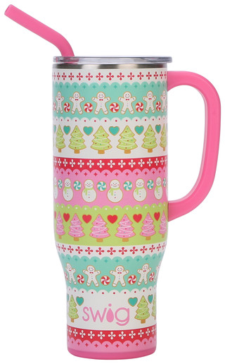 Thumbnail 2: Swig 30 oz Christmas Cookie Stainless Steel Mega Mug 