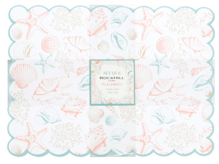 Thumbnail 2: Colordrift Scalloped Foam Back Placemat Set of 6 
