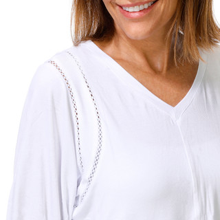 Thumbnail 3: Coral Bay Women's Petite Short Puff Sleeve Top 