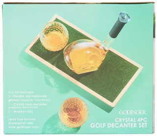 Thumbnail 1: Godinger Golf 3-Piece Decanter Whiskey Set 