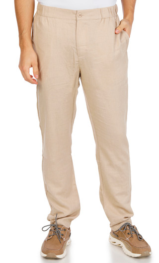 Thumbnail 3: ONIA Men's Button Front Elastic Linen Pants 