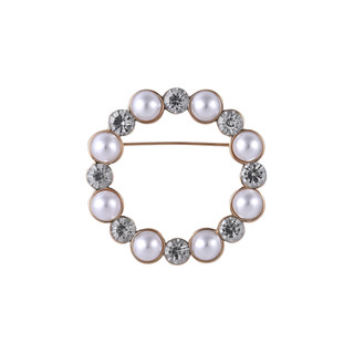 Thumbnail 1: BADGLEY MISCHKA Gold and Pearl Circle Pin 
