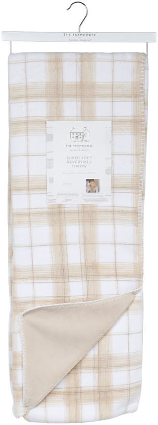 Thumbnail 2: RACHEL ASHWELL 50x70 Plaid Super Soft Reversible Throw Blanket  