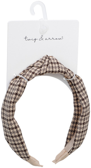 Thumbnail 1: TWIG & ARROW Plaid Twist Knot Headband  