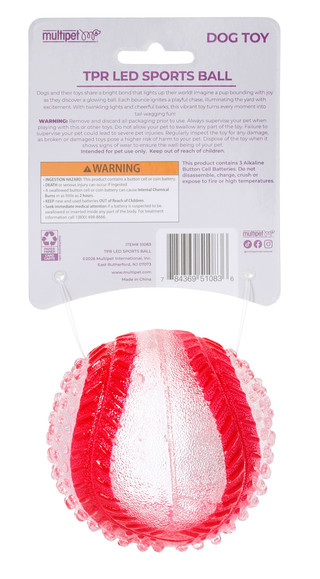 Thumbnail 1: Multipet LED Light Up Sports Ball Dog Toy  