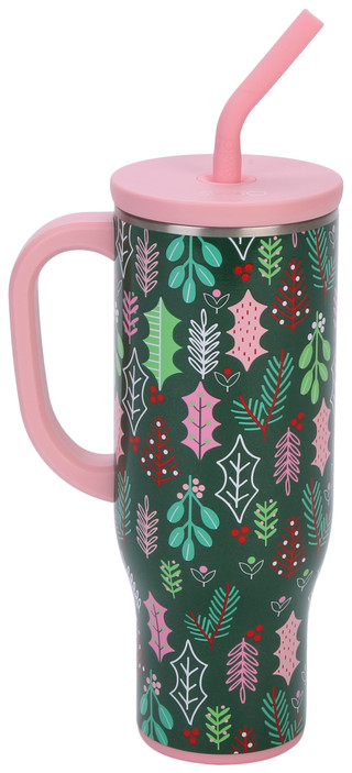 Thumbnail 2: Swig 30 oz Christmas Mistletoe Stainless Steel Mega Mug 