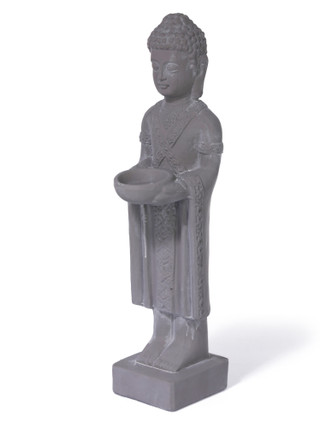 Thumbnail 4: Urban Trends Terracotta Standing Buddha Figure 