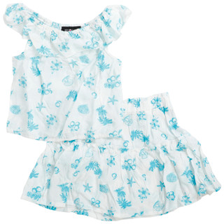 Thumbnail 2: Amy Byer 2 Pc Baby Girls Tropical Tank Shorts Set  