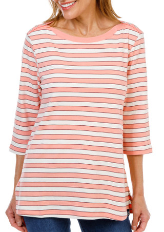 Thumbnail 2: Lands End Plus 3/4 Sleeve Lap Shoulder Tunic Top 