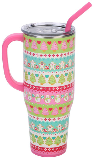 Thumbnail 2: Swig 40 oz Christmas Cookie Stainless Steel Mega Mug   