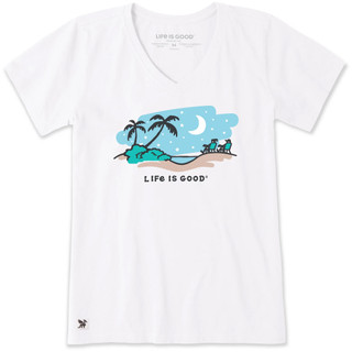 Thumbnail 1: Life is Good Women's Crusher Lite Moonlit Palm Vista Tee 