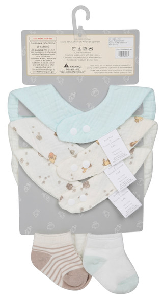 Thumbnail 1: Winnie The Pooh Baby 5-Piece Bibs and Socks Set 
