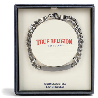 Thumbnail 1: True Religion Men's Stainless Steel Bar Link Bracelet 