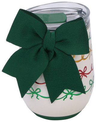 Thumbnail 2: Swig 12 oz Christmas Bow Insulated Stainless Steel Stemless Cup 