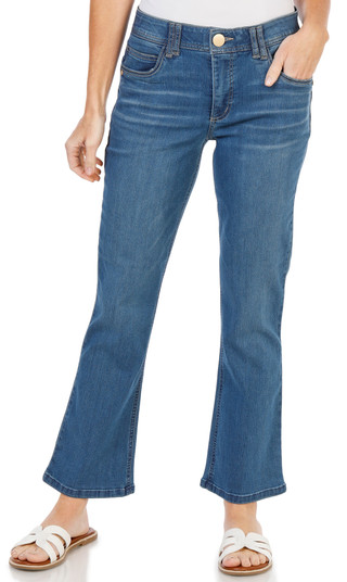 Thumbnail 1: Democracy Women's Petite High Rise Boot Leg Jeans  