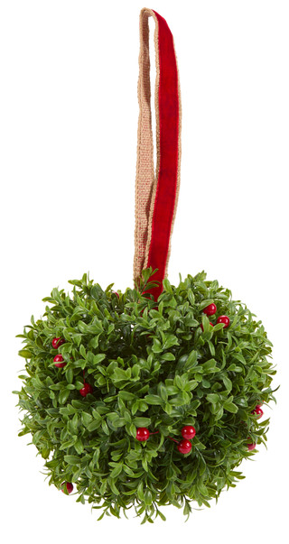 Thumbnail 1: Magical Season 10 in Artificial Hanging Christmas Berry Boxwood Ball   