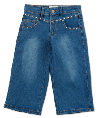 Thumbnail 1: Jessica Simpson Little Girls Studded Wide Leg Jeans 