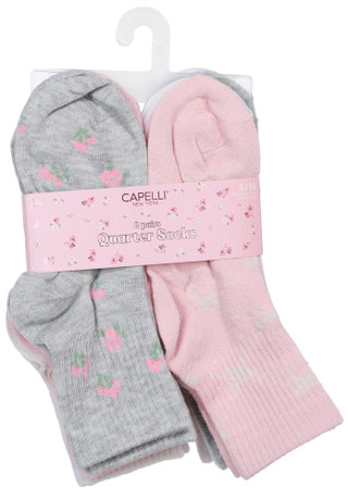 Thumbnail 1: Capelli New York Girls 8 Pk Quarter Socks 