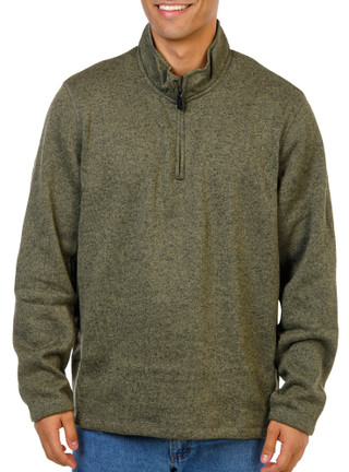 Thumbnail 1: Wrangler Men's 1/4 Zip Long Sleeve Pullover 