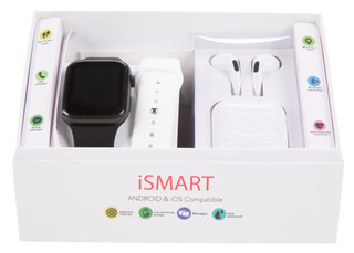Thumbnail 1: Ismart 3 Pc Smart Watch & Earbuds Set for Android & iOS 
