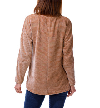 Thumbnail 2: Chenault Women's Long Sleeve Embroidered Soft Knit Top 