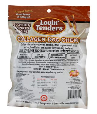 Thumbnail 2: LOVIN TENDERS 25 Pk Chicken Swirl Soft Collagen Dog Chews  