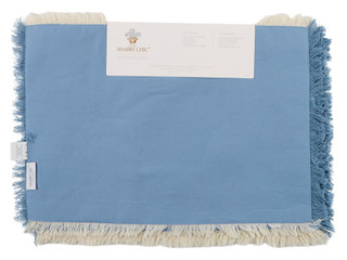Thumbnail 2: SHABBY CHIC 4 Pk Fringed Woven Jacquard Shell Placemats 