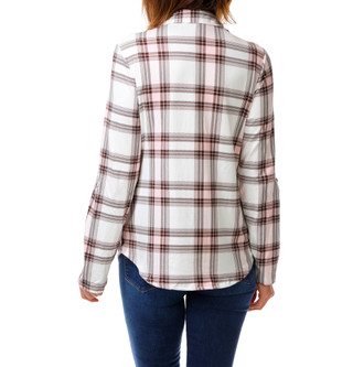 Thumbnail 2: ADRIENNE VITTADINI Women's Long Sleeve Plaid Button Up Top 