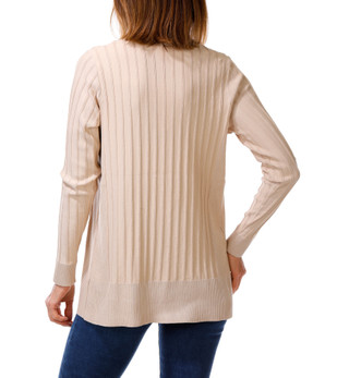 Thumbnail 2: RIO & RIAN Women's Solid Ribbed Open Front Cardigan  