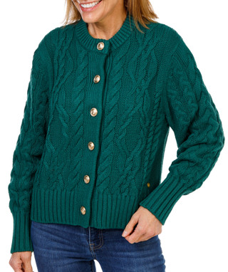 Thumbnail 1: Southern Tide Women's Long Sleeve Cable Knit Button Cardigan 