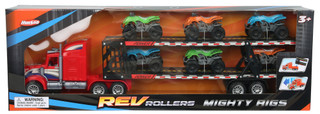 Thumbnail 3: Hunson Rev Rollers Mighty Rigs Transporter Truck with 6 ATVs 