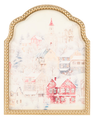 Thumbnail 1: MAISON ROUGE 20x16 Snowy Streets Painting  