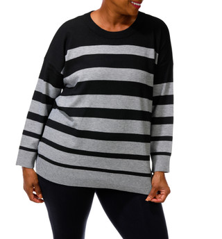 Thumbnail 2: MAGASCHONI Women's Plus Rib Hem Sweater 