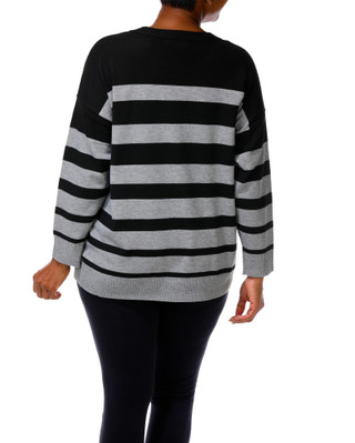 Thumbnail 4: MAGASCHONI Women's Plus Rib Hem Sweater 