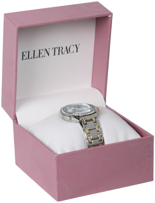Thumbnail 1: Ellen Tracy Women's Rhinestone Digit Round Dial Wrist Watch 