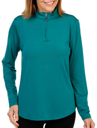 Thumbnail 1: Emerald 18 Women's Active UPF 50+ Quarter Zip  Long Sleeve Top 