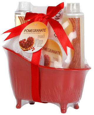 Thumbnail 3: FREIDA + JOE 5 Pc Pomegranate Bath Gift Set 