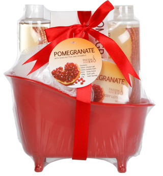 Thumbnail 1: FREIDA + JOE 5 Pc Pomegranate Bath Gift Set 