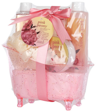 Thumbnail 2: FREIDA + JOE 5 Pc Pink Peony Bath Gift Set 
