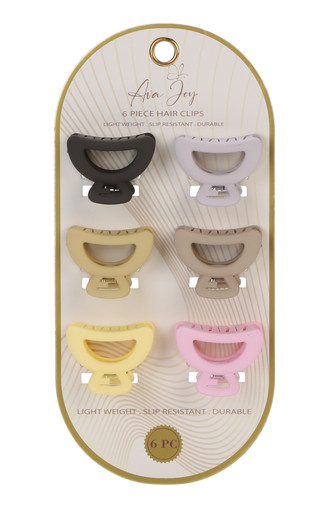Thumbnail 1: AVA JOY 6 Pk Lightweight Durable Mini Claw Clips 