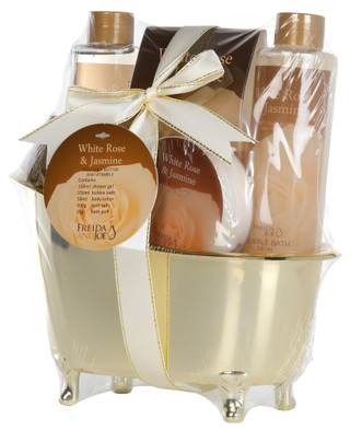 Thumbnail 2: FREIDA + JOE 5 Pc White Rose &  Jasmine Bath Gift Set 